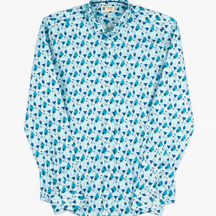 CAMISA ESTAMPADA ELASTÁN GEOMÉTRICA