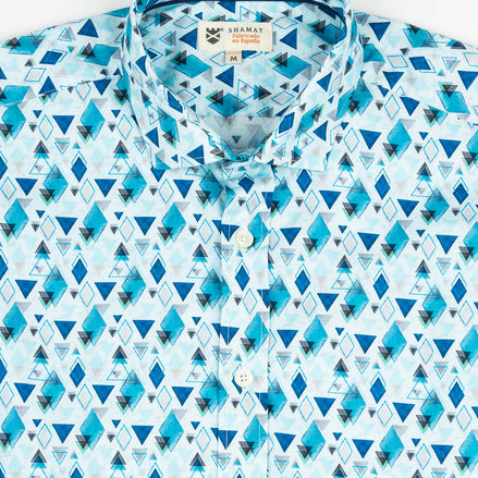 CAMISA ESTAMPADA ELASTÁN GEOMÉTRICA