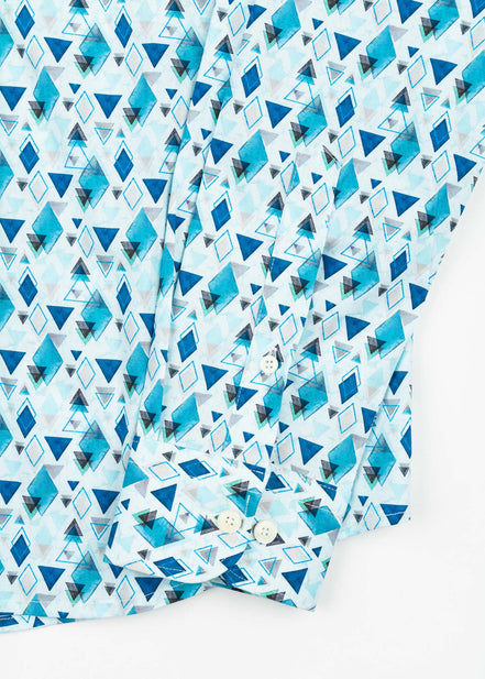CAMISA ESTAMPADA ELASTÁN GEOMÉTRICA