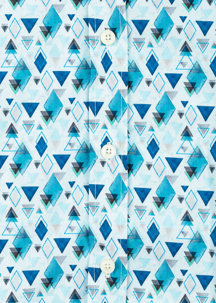 CAMISA ESTAMPADA ELASTÁN GEOMÉTRICA