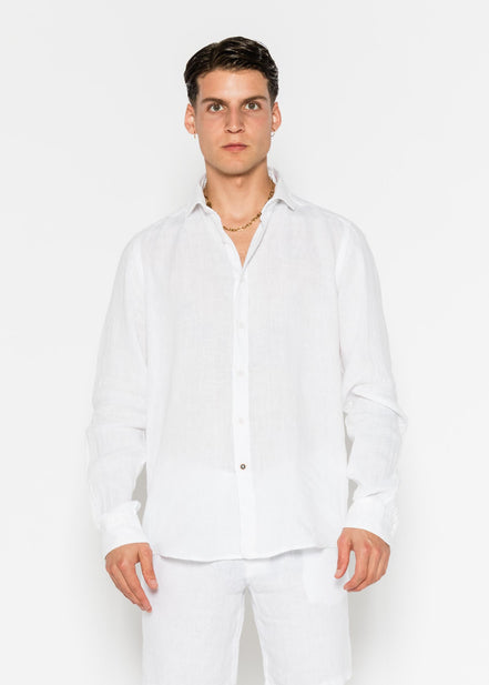 CAMISA DE LINO CUELLO ITALIANO