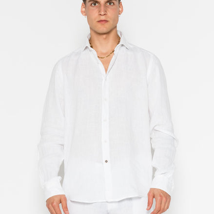 CAMISA DE LINO CUELLO ITALIANO