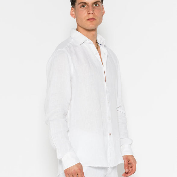 CAMISA DE LINO CUELLO ITALIANO