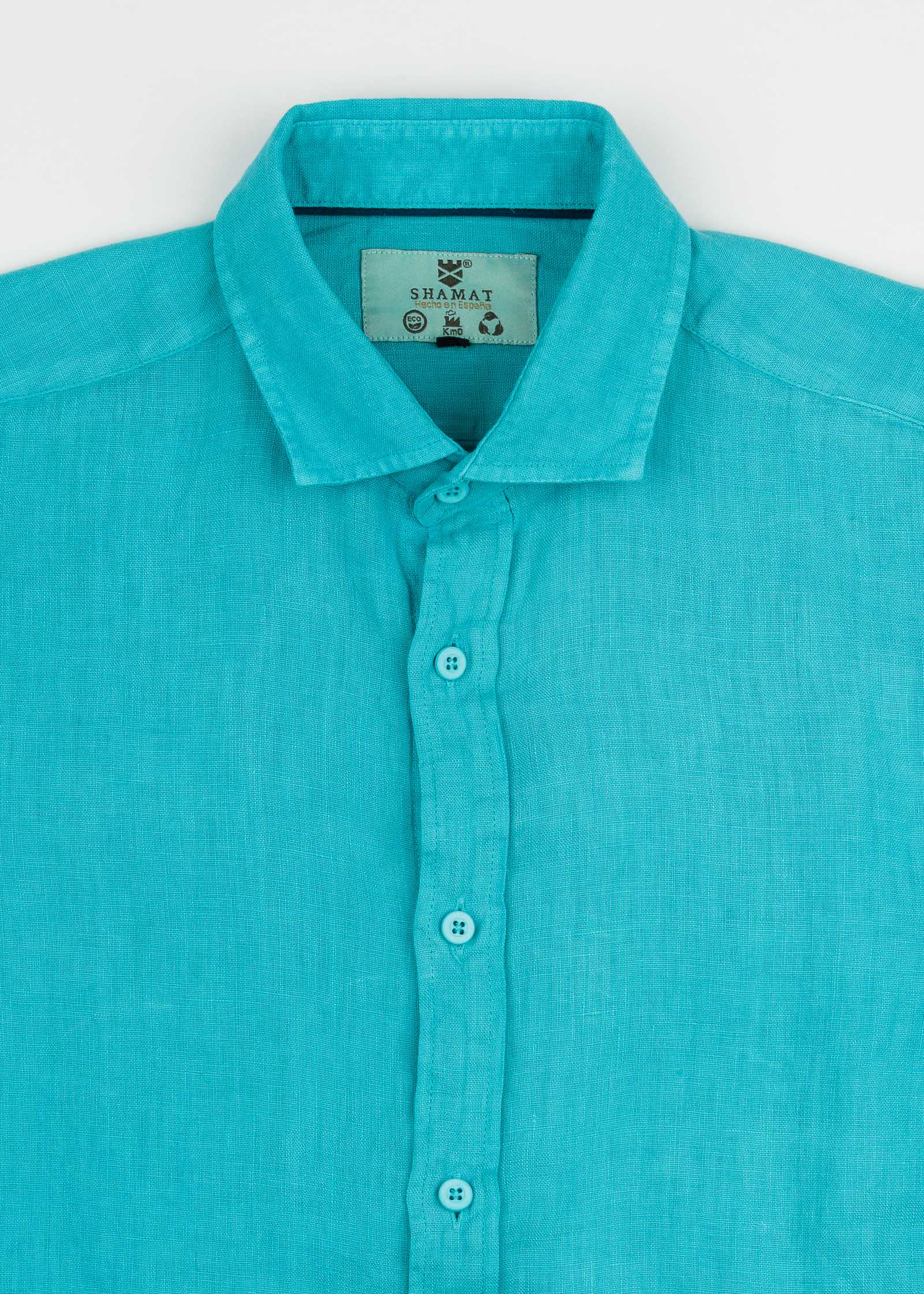 CAMISA DE LINO CUELLO ITALIANO
