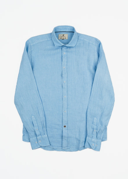 CAMISA DE LINO CUELLO ITALIANO