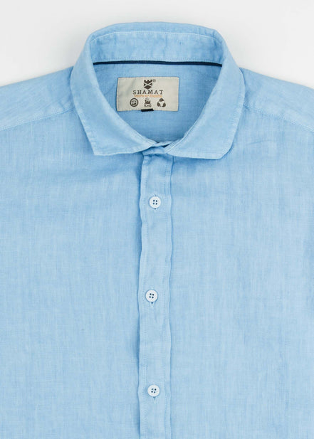 CAMISA DE LINO CUELLO ITALIANO