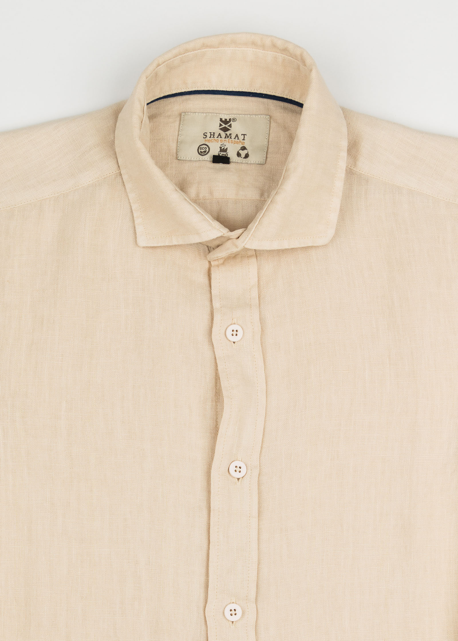 CAMISA DE LINO CUELLO ITALIANO