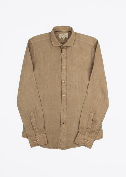 CAMISA DE LINO CUELLO ITALIANO