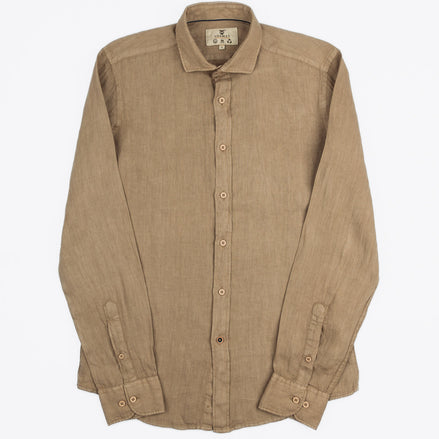 CAMISA DE LINO CUELLO ITALIANO