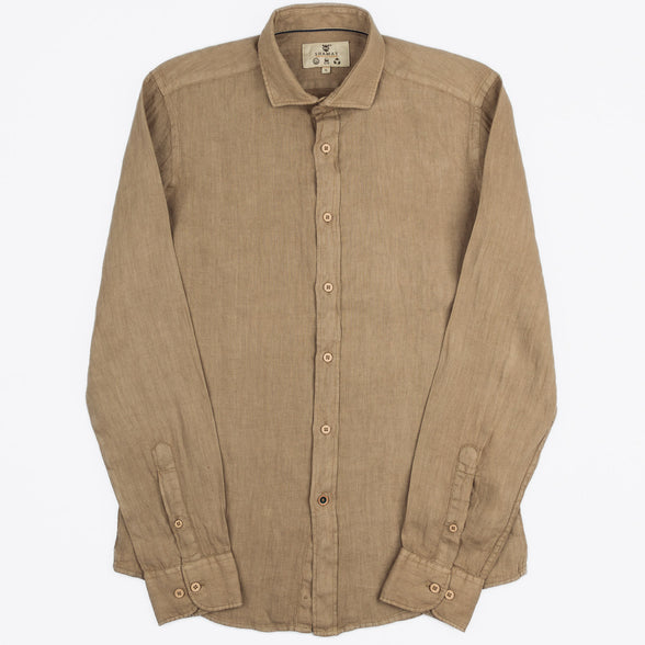 CAMISA DE LINO CUELLO ITALIANO