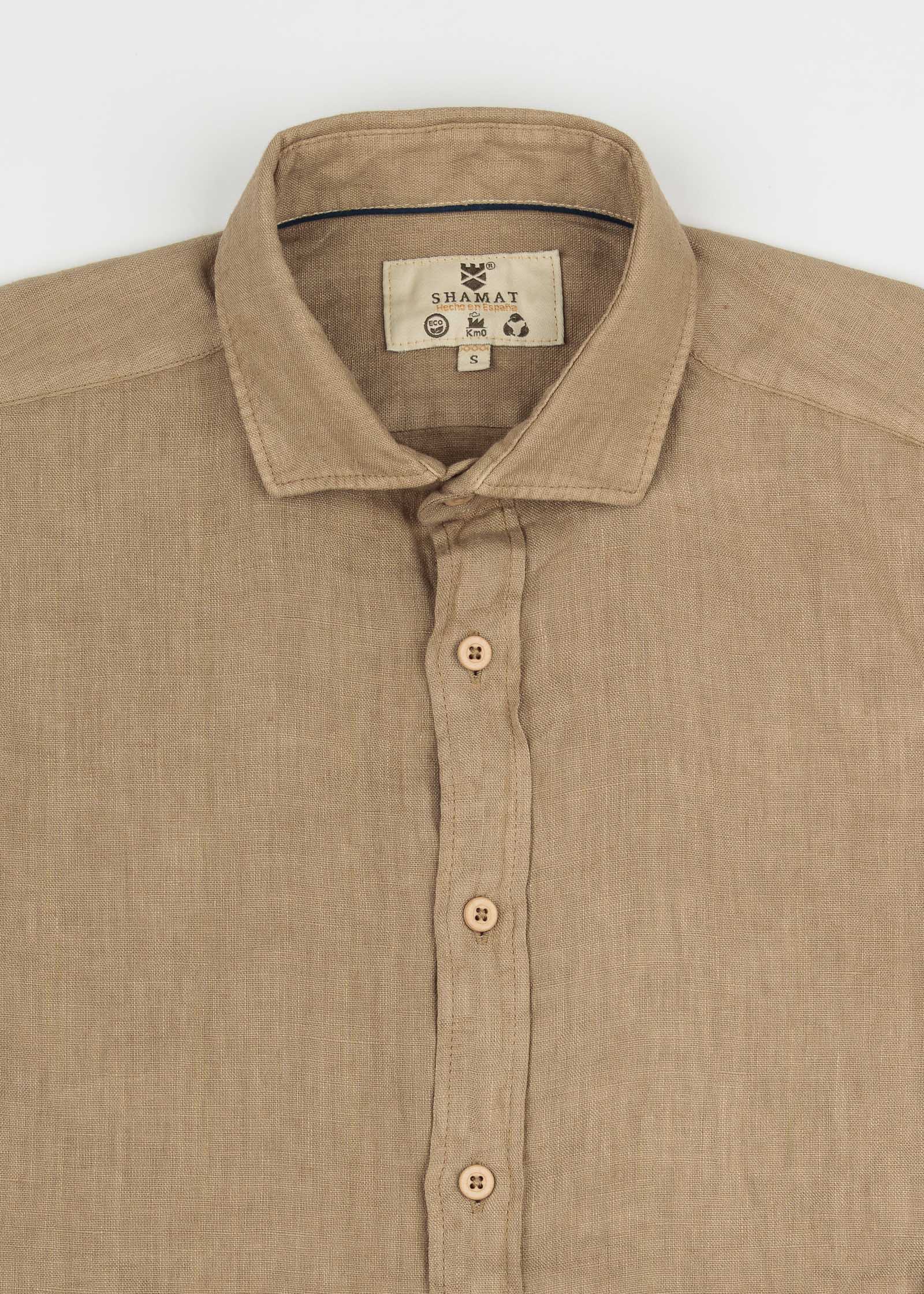 CAMISA DE LINO CUELLO ITALIANO