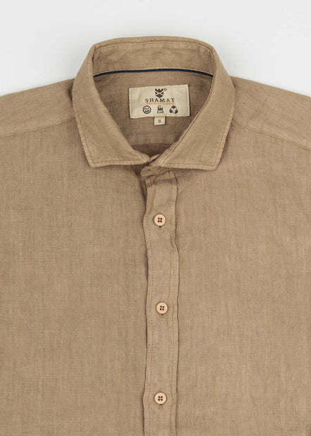 CAMISA DE LINO CUELLO ITALIANO