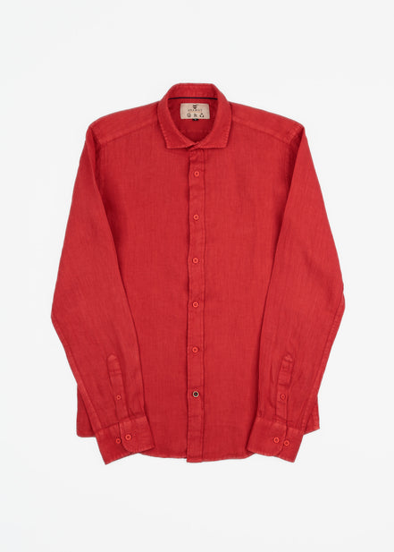 CAMISA DE LINO CUELLO ITALIANO