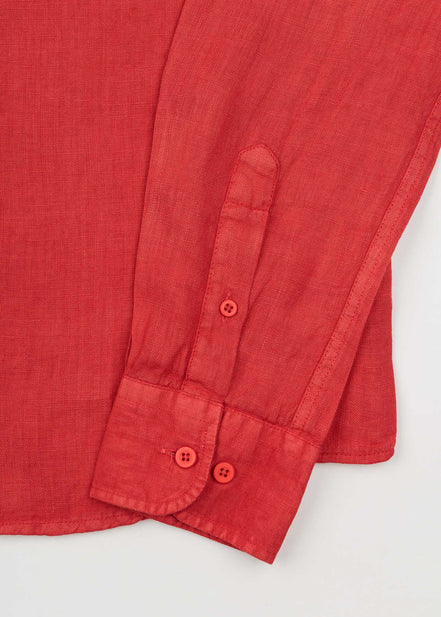 CAMISA DE LINO CUELLO ITALIANO
