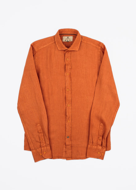 CAMISA DE LINO CUELLO ITALIANO