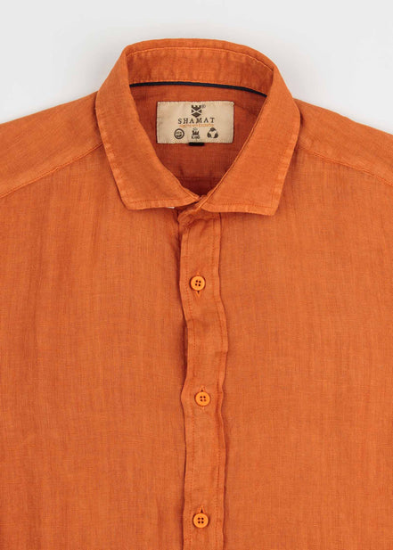 CAMISA DE LINO CUELLO ITALIANO