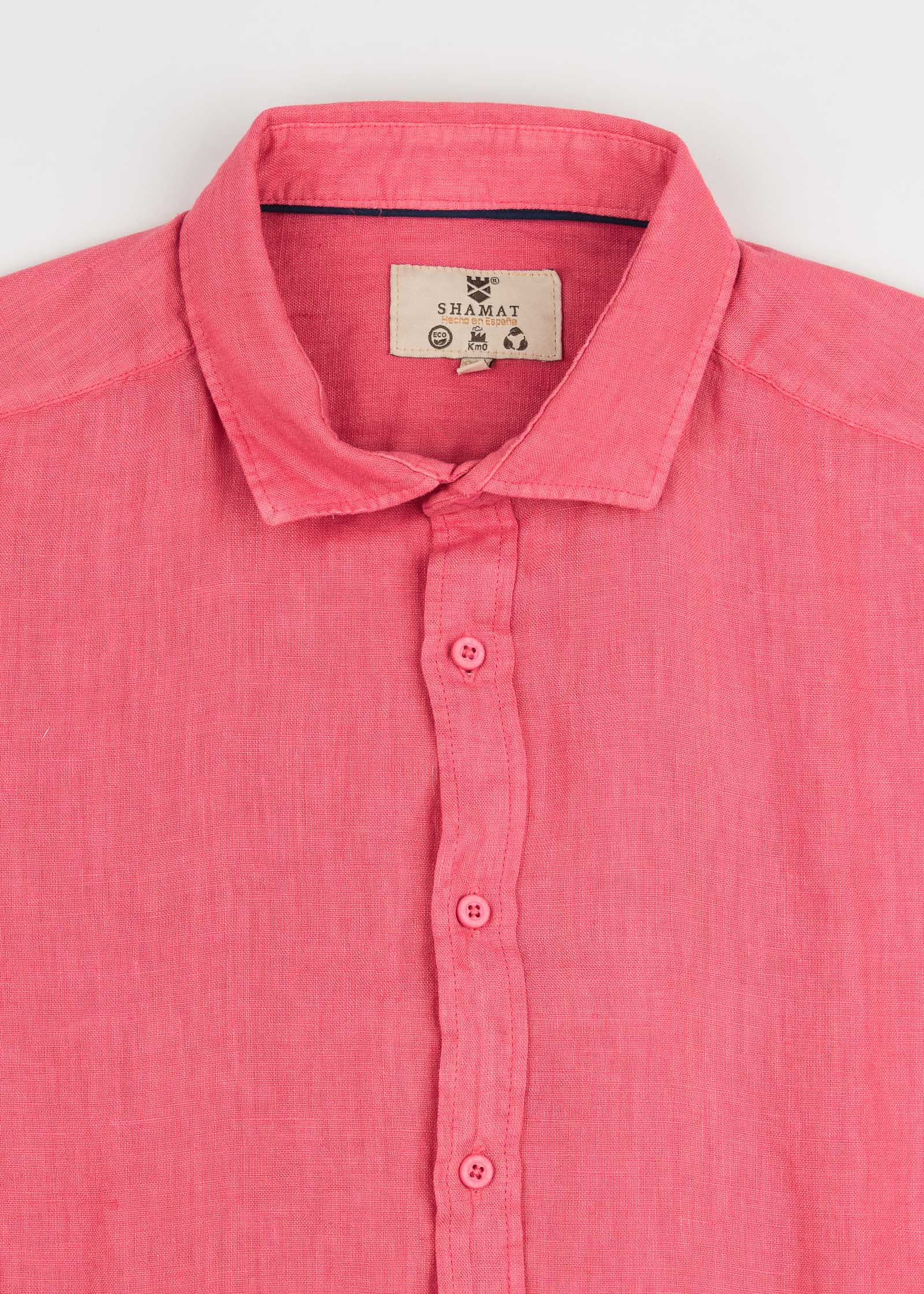 CAMISA DE LINO CUELLO ITALIANO