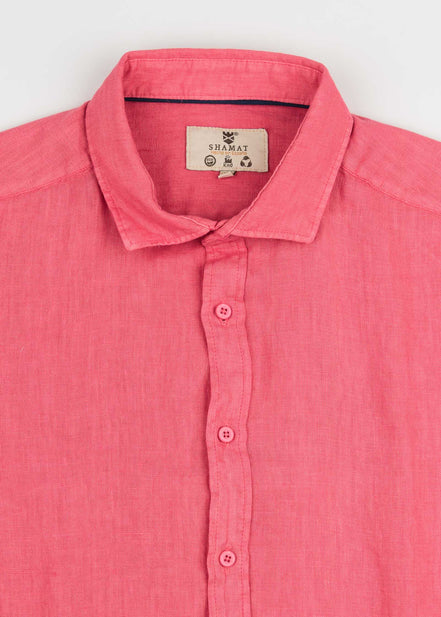 CAMISA DE LINO CUELLO ITALIANO