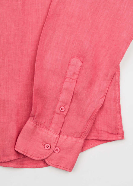 CAMISA DE LINO CUELLO ITALIANO