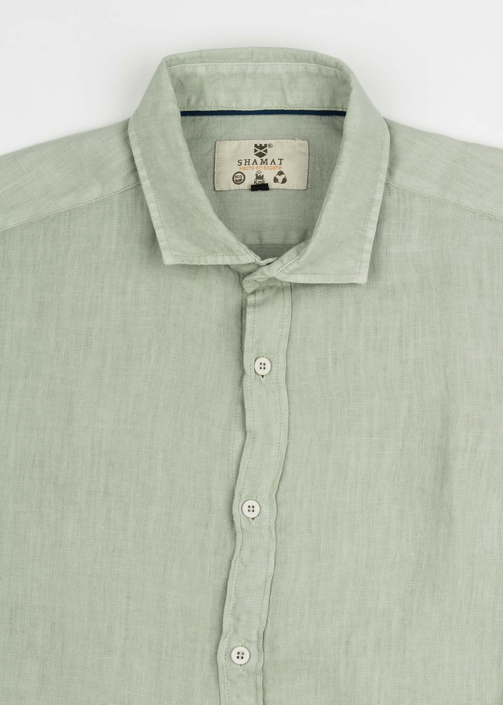 CAMISA DE LINO CUELLO ITALIANO