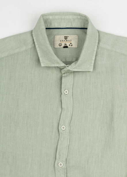 CAMISA DE LINO CUELLO ITALIANO