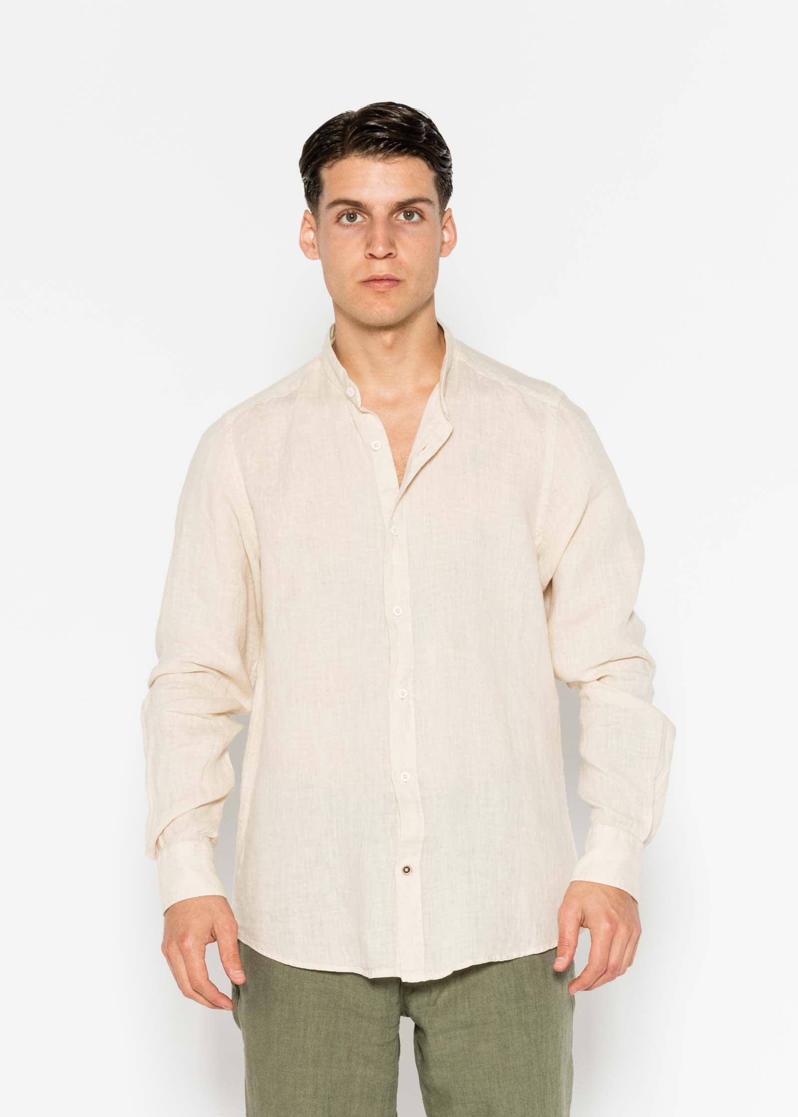 CAMISA DE LINO CUELLO MAO