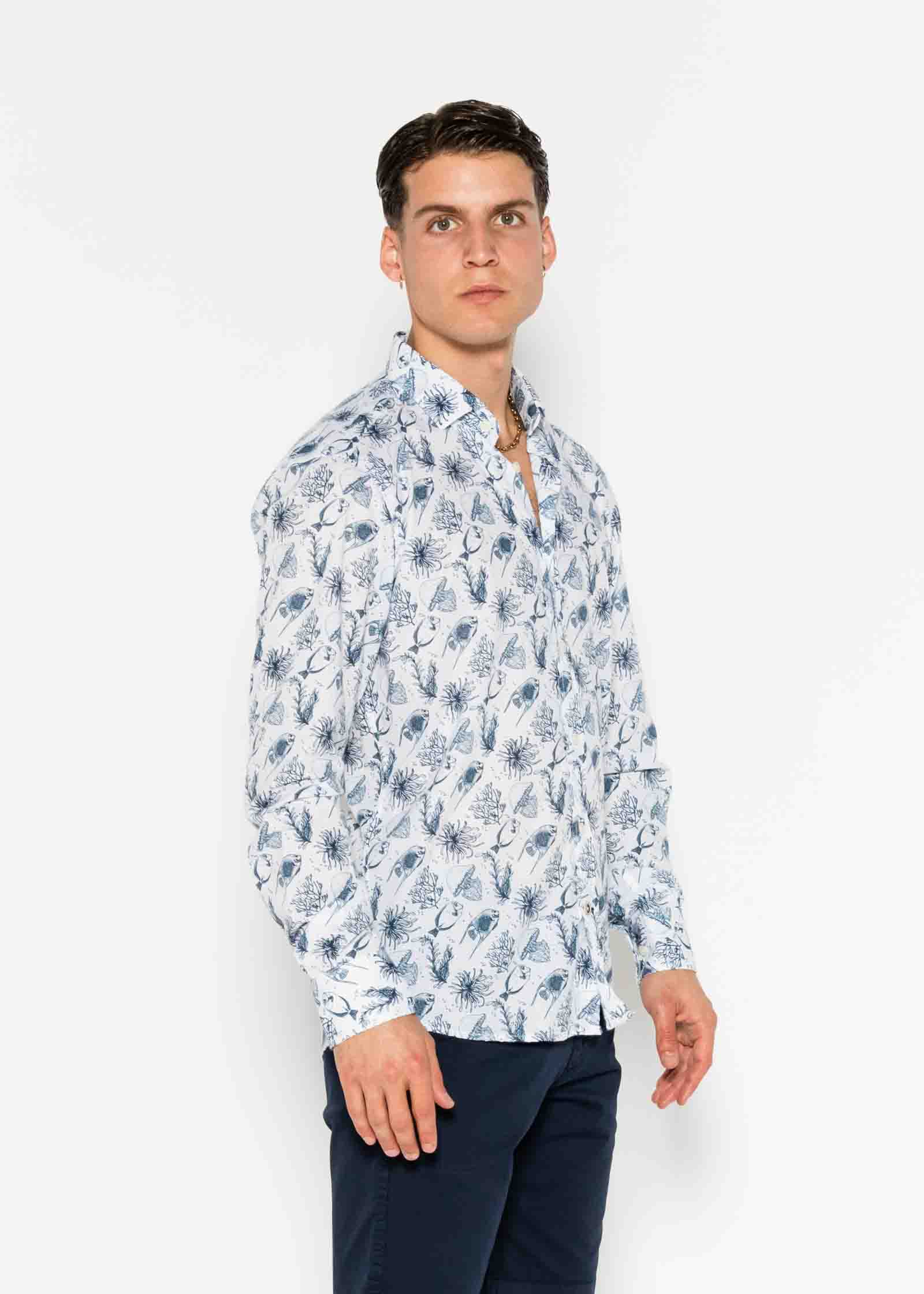 CAMISA M/L ESTAMPADA VOILÈ OCEAN