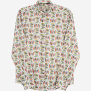 CAMISA M/L ESTAMPADA ELASTÁN SARDINES