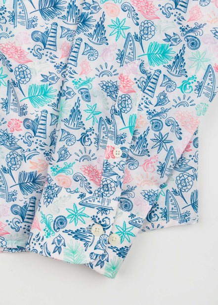 CAMISA M/L ESTAMPADA VOILÈ COASTAL