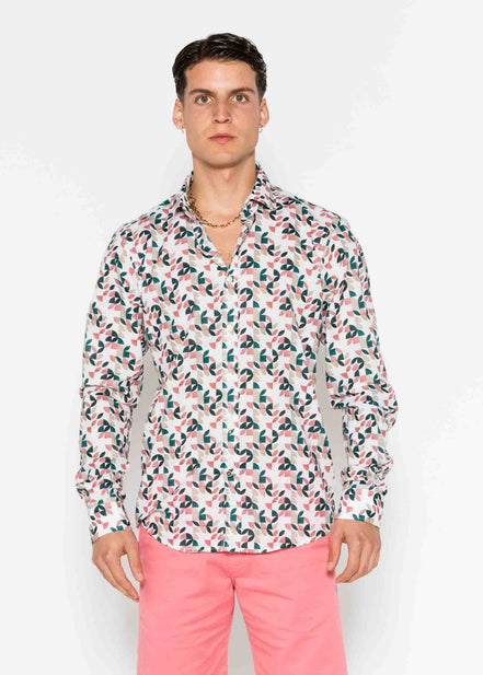 CAMISA M/L ESTAMPADA VOILÈ GEOMETRIC