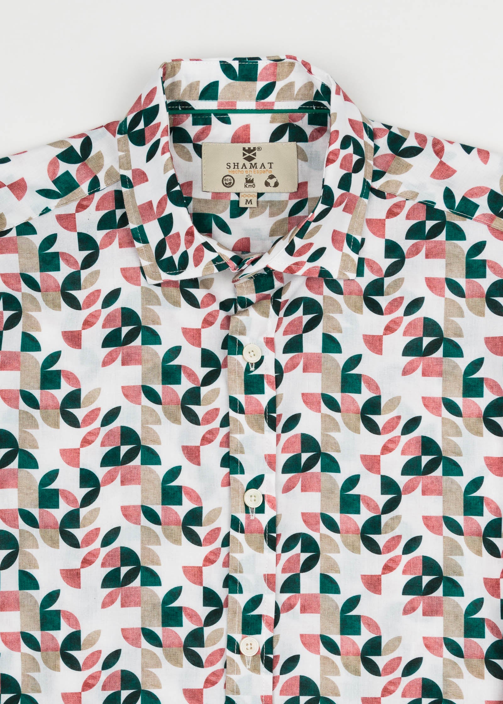 CAMISA M/L ESTAMPADA ELASTÁN GEOMETRIC