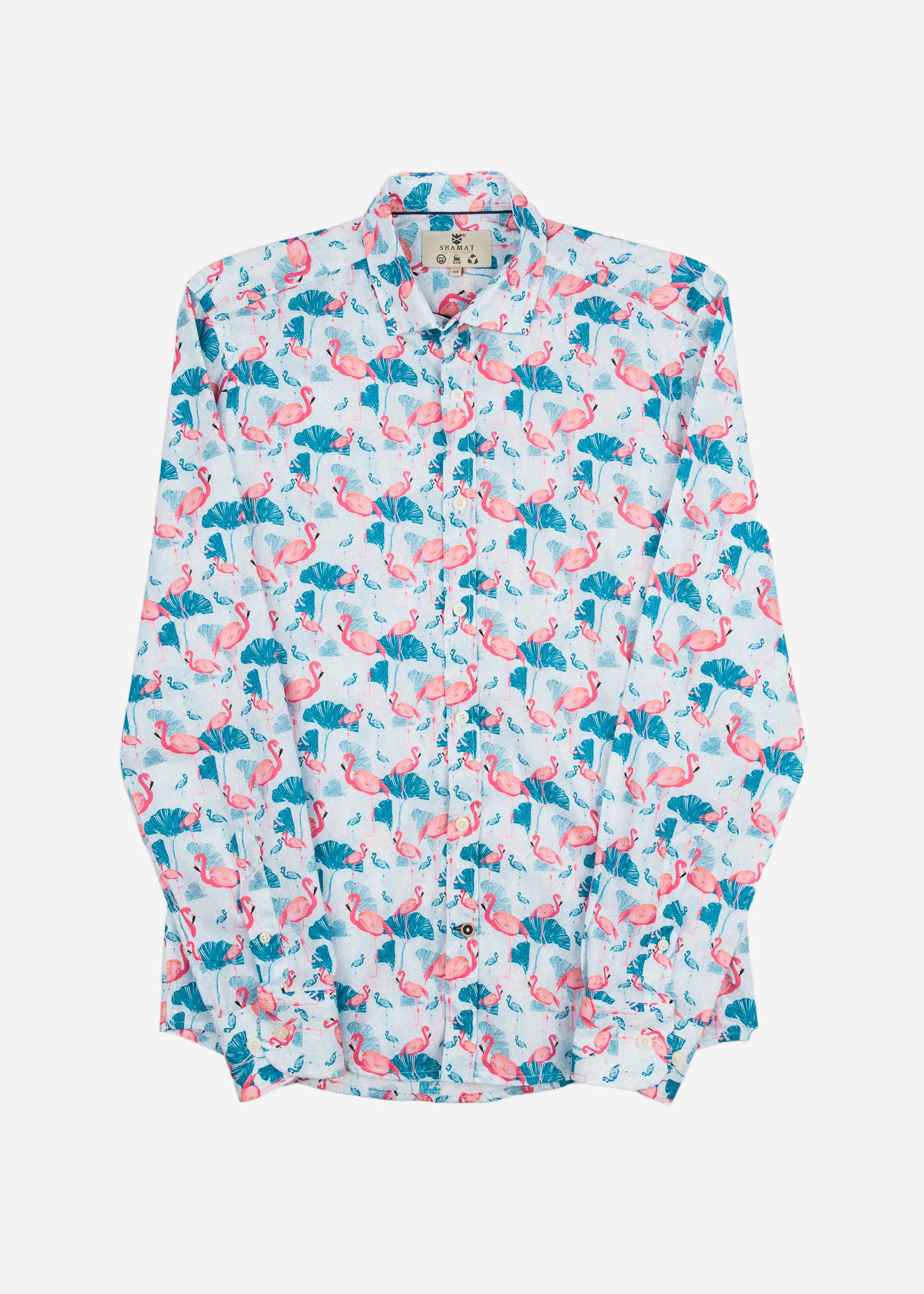 CAMISA M/L ESTAMPADA VOILÈ FLAMINGO