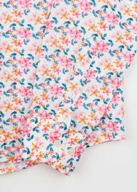 CAMISA M/L ESTAMPADA LINO