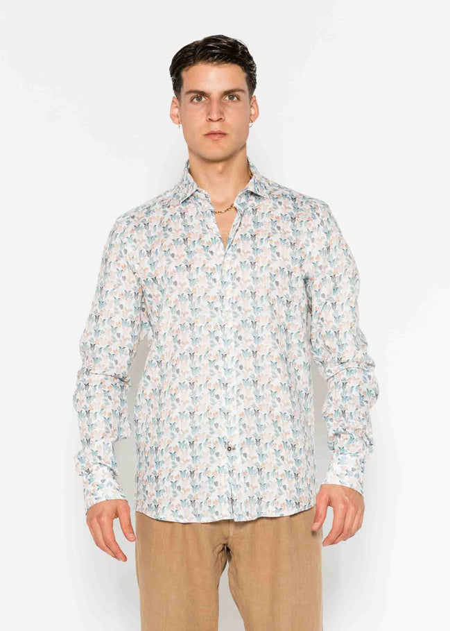 CAMISA M/L ESTAMPADA LINO