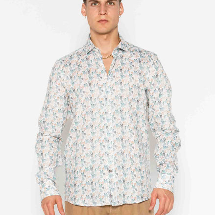 CAMISA M/L ESTAMPADA LINO