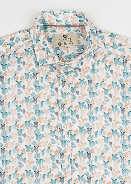 CAMISA M/L ESTAMPADA LINO