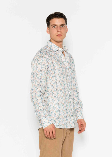 CAMISA M/L ESTAMPADA LINO