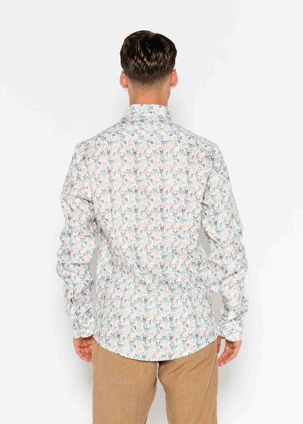 CAMISA M/L ESTAMPADA LINO