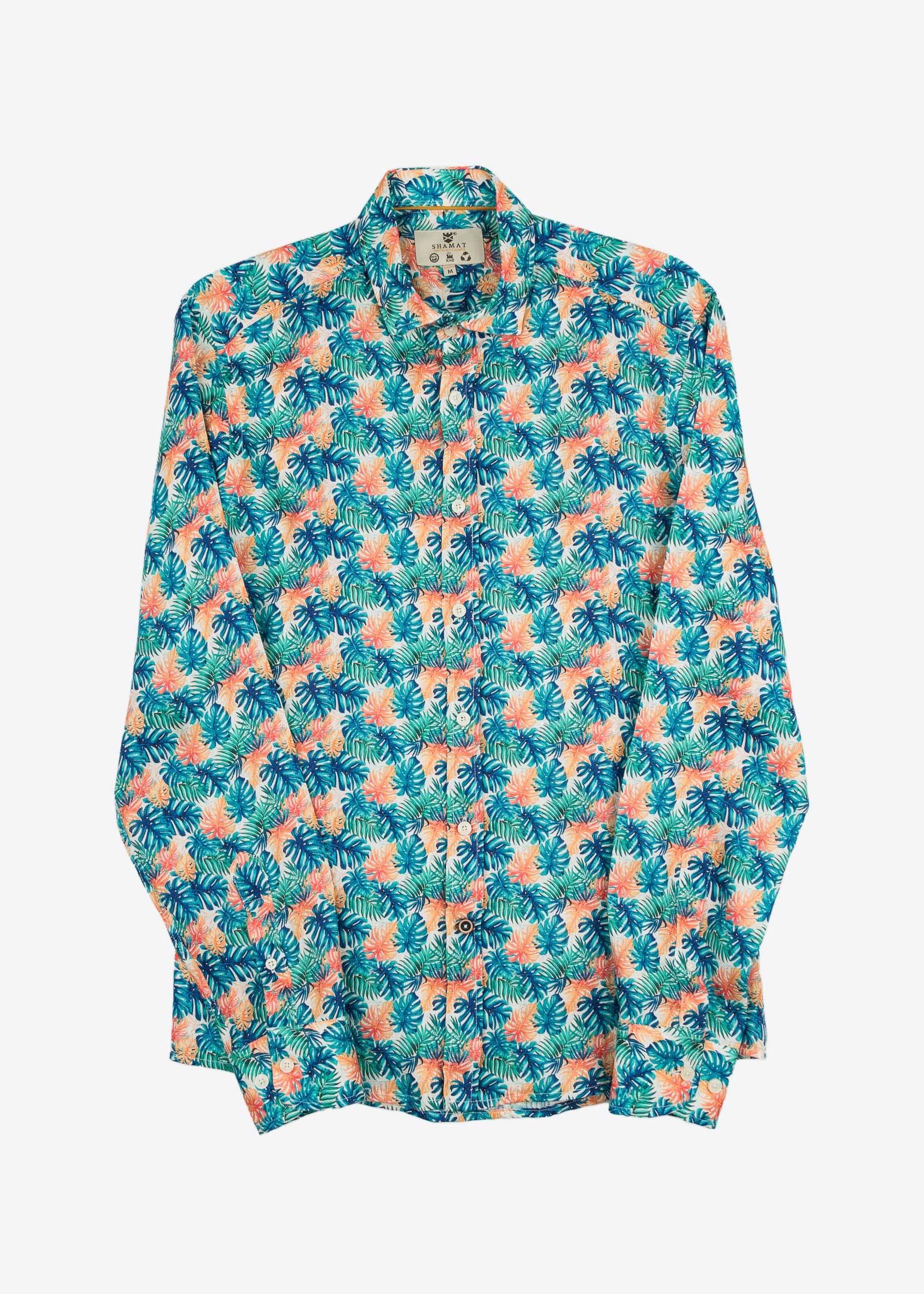 CAMISA M/L ESTAMPADA LINO