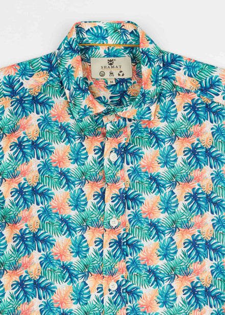 CAMISA M/L ESTAMPADA LINO