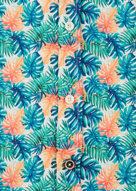 CAMISA M/L ESTAMPADA LINO