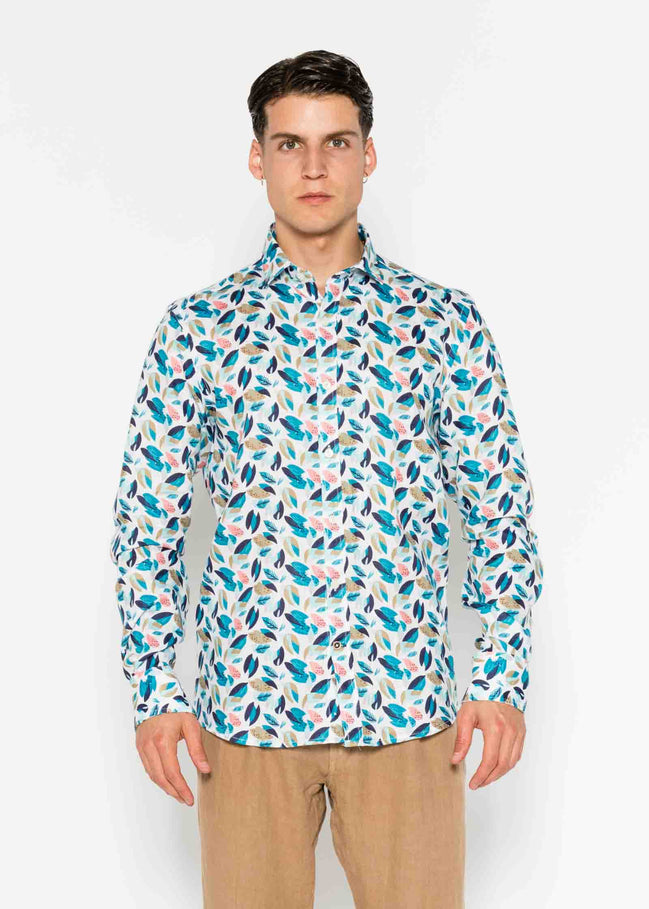 CAMISA M/L ESTAMPADA LINO