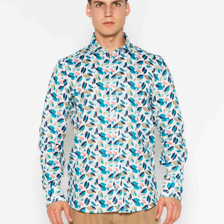 CAMISA M/L ESTAMPADA LINO