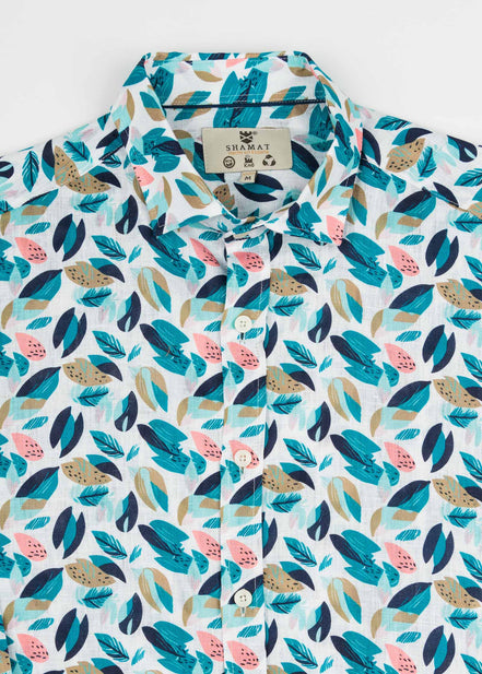 CAMISA M/L ESTAMPADA LINO
