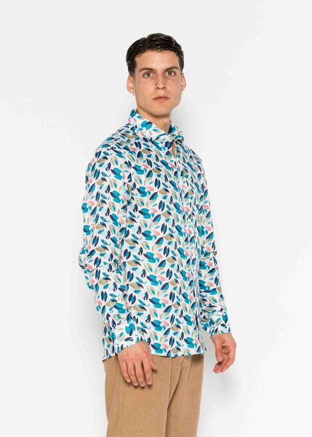 CAMISA M/L ESTAMPADA LINO