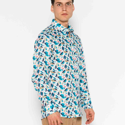 CAMISA M/L ESTAMPADA LINO