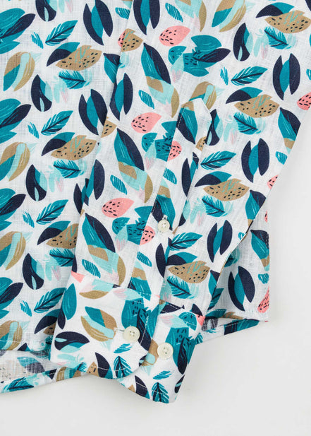 CAMISA M/L ESTAMPADA LINO