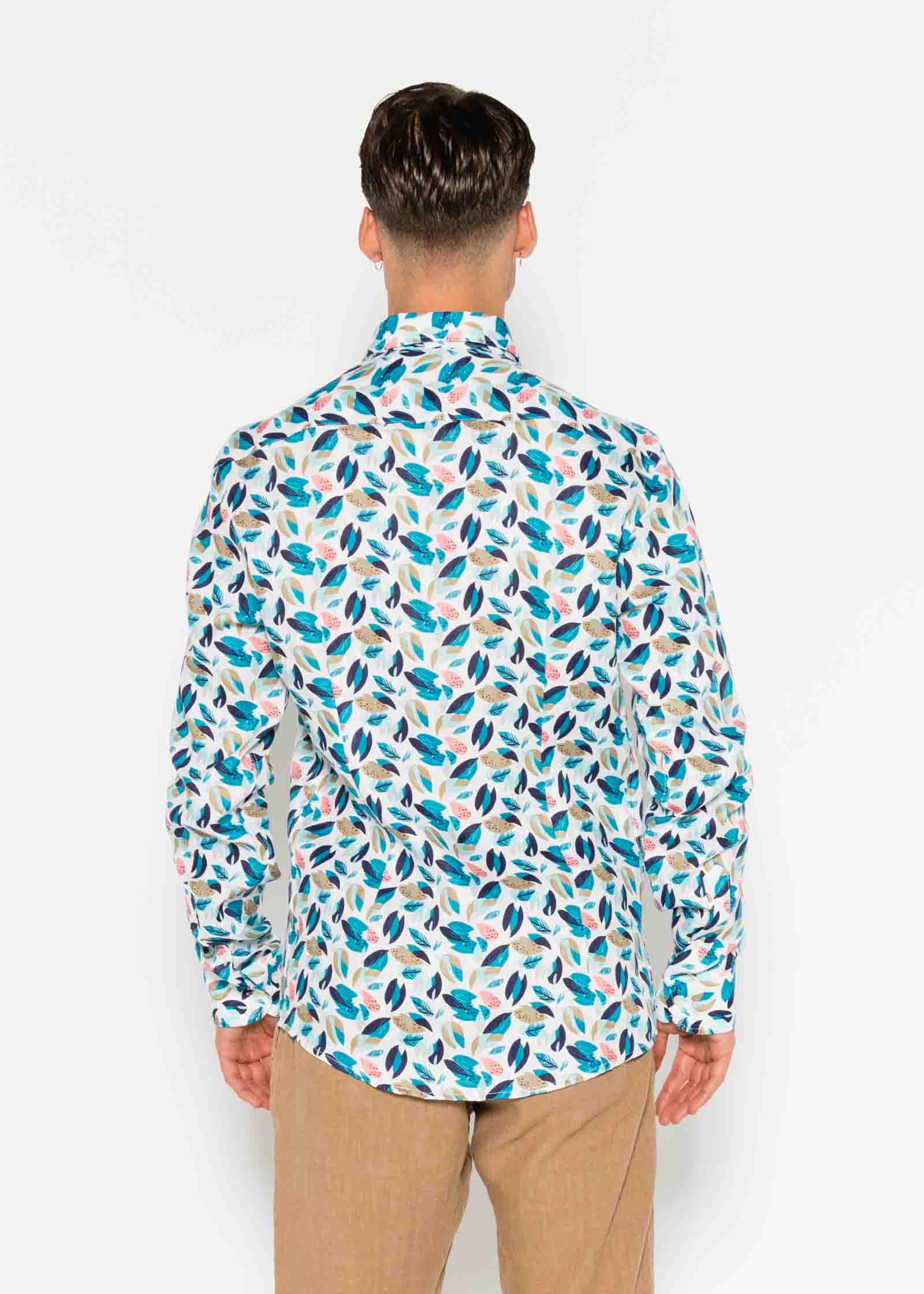 CAMISA M/L ESTAMPADA LINO