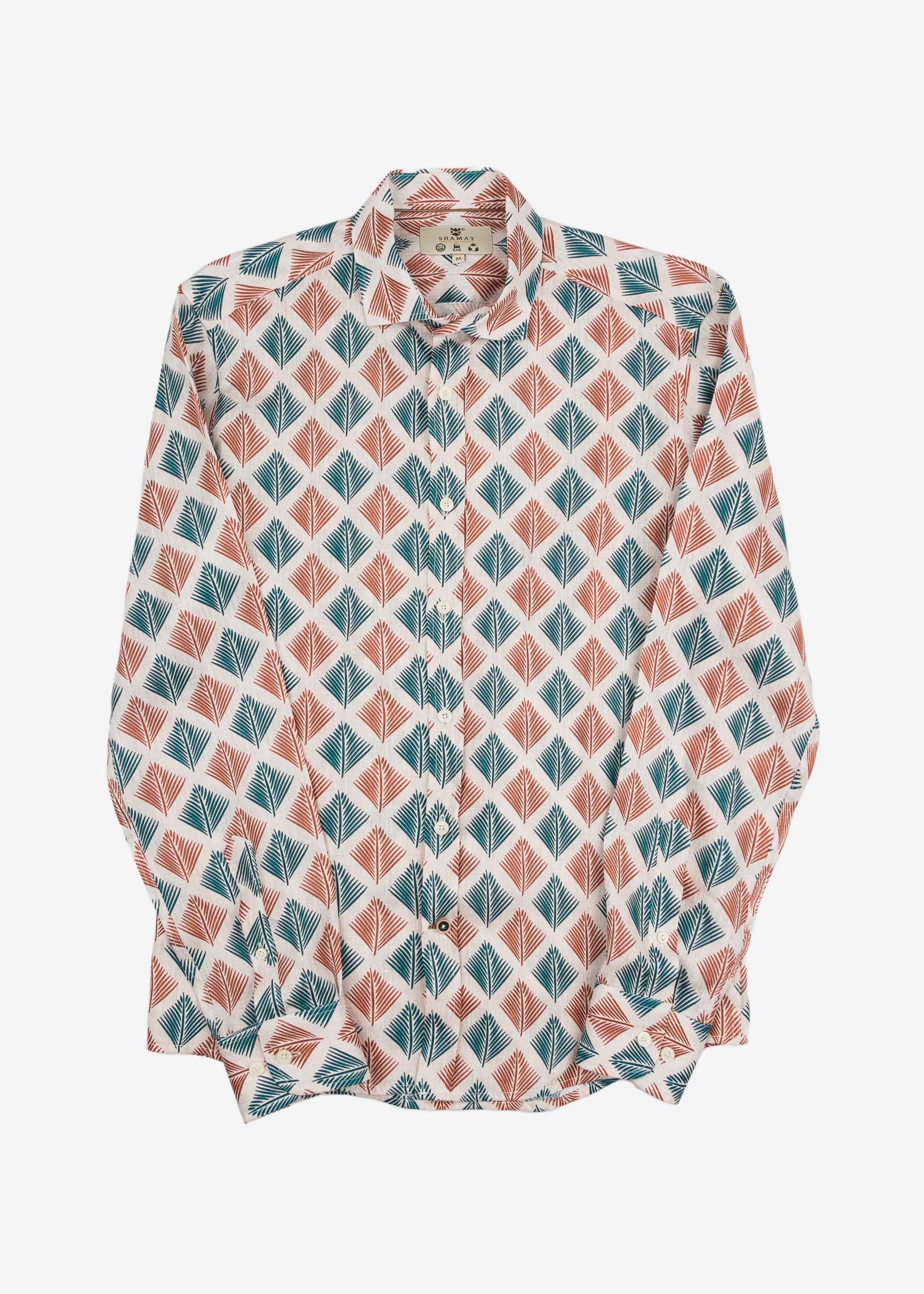 CAMISA M/L ESTAMPADA LINO