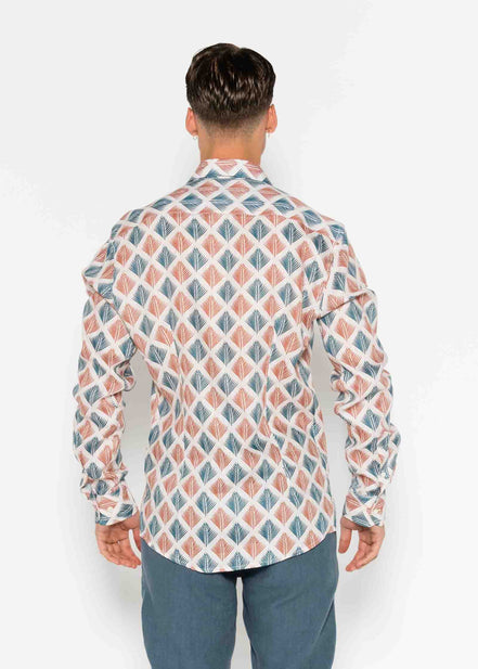 CAMISA M/L ESTAMPADA LINO